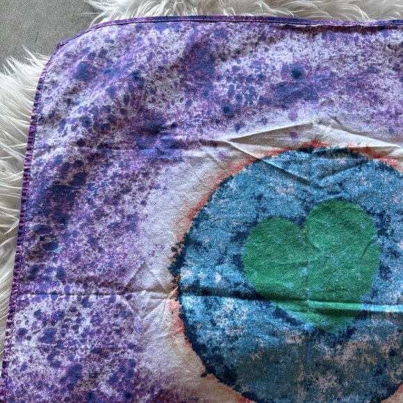 Penzeys Hippie Boho Tie Dye Bandana Wall Art Love Heal the World Cloth Square - Picture 8 of 12